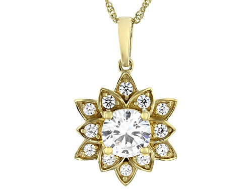 Joy & Serenity™ By Jane Seymour Bella Luce® 14k Yellow Gold Over Silver Lotus Flower Pendant