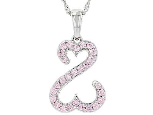 Open Hearts by Jane Seymour® Bella Luce® Pink Diamond Simulant Rhodium Over Silver Pendant 1.25ctw