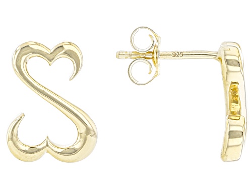 Open Hearts by Jane Seymour® 14k Yellow Gold Over Sterling Silver Stud Earrings