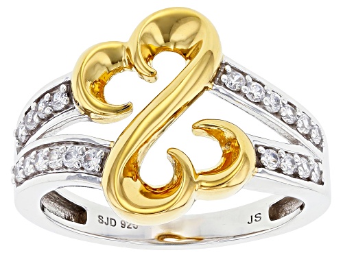 Open Hearts by Jane Seymour® Bella Luce® Rhodium And 14k Yellow Gold Over Sterling Silver Ring - Size 5