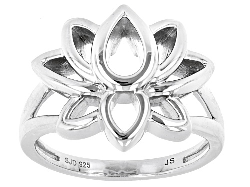 Photo of Joy & Serenity™ By Jane Seymour Rhodium Over Sterling Silver Lotus Flower Ring - Size 8