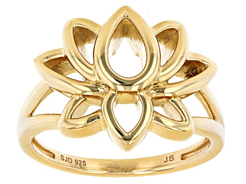 Joy & Serenity™ By Jane Seymour 14k Yellow Gold Over Sterling Silver Lotus Flower Ring - Size 7