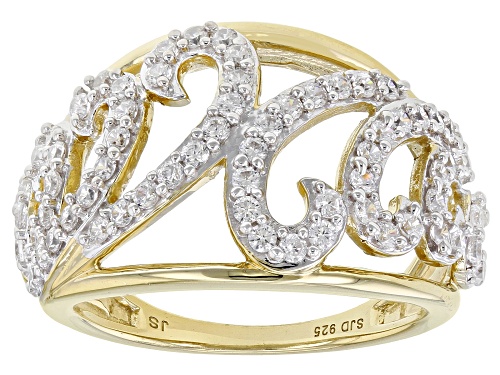 Photo of Joy & Serenity™ By Jane Seymour Bella Luce® 14k Yellow Gold Over Sterling Silver Wave Ring 1.60ctw - Size 8