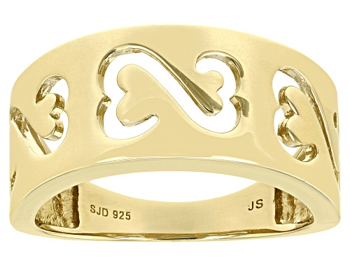Photo of Open Hearts by Jane Seymour® 14k Yellow Gold Over Sterling Silver Wide Band Ring - Size 6