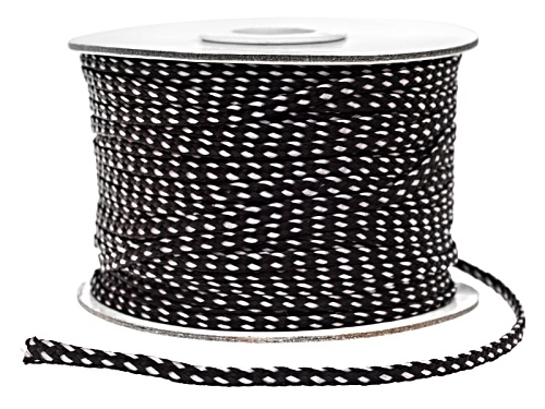 Flat Polyester Braid Spool Includes 50 Meter Spool In Black