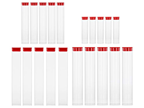 Storage Tube Kit in Square Tube and 3 Sizes of Round Tubes Appx 20 Pieces Total