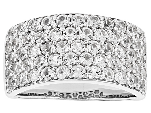 2.56ctw Lab Created White Sapphire Rhodium Over Sterling Silver Band Ring - Size 8
