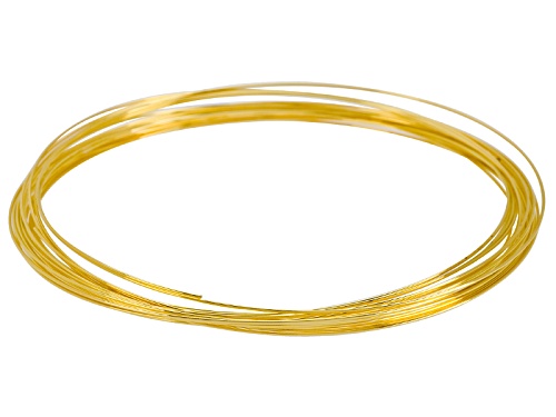 Gold Tone Memory Wire Necklace, Approximately .655mm Diameter Wire, .50 Ounce Spool
