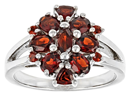 Photo of 1.71ctw Mixed Shaped Vermelho Garnet™ Rhodium Over Sterling Silver Ring - Size 8