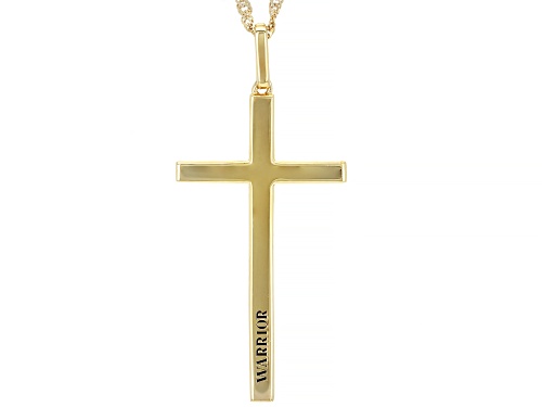 Koadon® Eterno™ 18k Yellow Gold Over Sterling Silver "Warrior" Cross Pendant With Chain