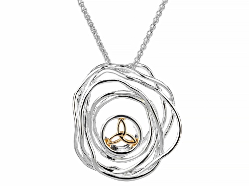 Photo of Keith Jack™ Sterling Silver & 10k Yellow Gold Celtic Cradle Of Life Pendant.