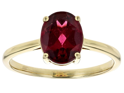 1.78ct Grape Color Garnet 10k Yellow Gold Ring - Size 11