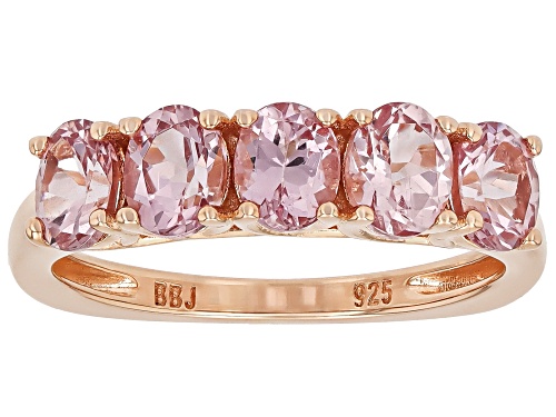 1.57ctw Color Shift Garnet 18k Rose Gold Over Sterling Silver Ring - Size 8