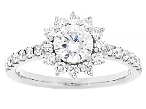 Prazana® Lab-Grown Diamonds 1.36ctw White Diamond 14k White Gold Halo Ring, H SI - Size 7