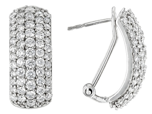 Prazana® Lab-Grown Diamonds 2.50ctw White Diamond Rhodium Over Sterling Silver Earrings, H SI