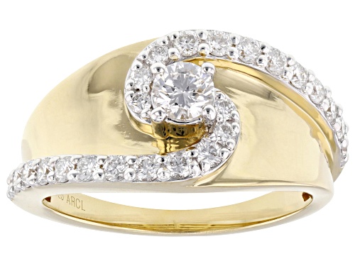 Prazana® Lab-Grown Diamonds 0.75ctw White Diamond 14k Yellow Gold Over Sterling Silver Ring, F-G SI - Size 10