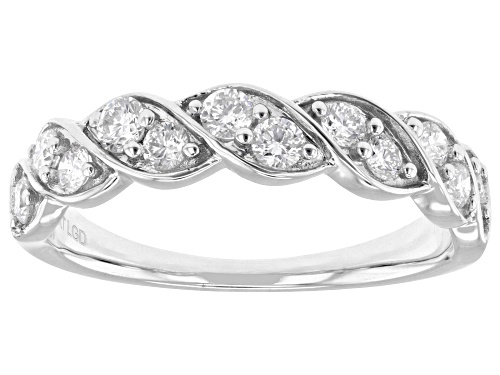 Prazana® Lab-Grown Diamonds 0.50ctw White Diamond 10k White Gold Band Ring, H SI - Size 8
