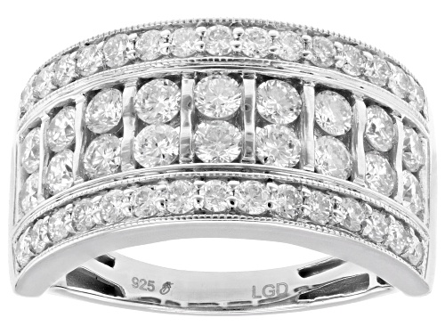 Prazana® Lab-Grown Diamonds 1.50ctw White Diamond Rhodium Over Sterling Silver Ring, H SI1 - Size 9