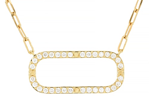 Prazana® Lab-Grown Diamonds 0.50ctw White Diamond 14K Yellow Gold Over Silver Station Necklace H SI - Size 18