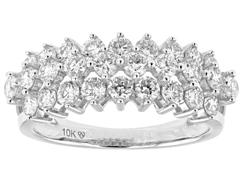 Prazana® Lab-Grown Diamonds 1.50ctw Round White Lab-Grown Diamond 10k White Gold Band Ring, H SI - Size 6