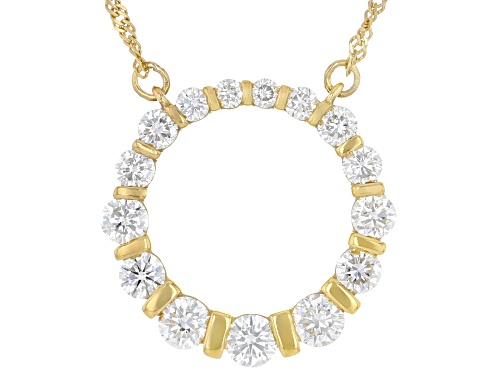 Prazana® Lab-Grown Diamonds 2.00ctw White Diamond 14K Yellow Gold Over Silver Necklace, G-H SI - Size 18