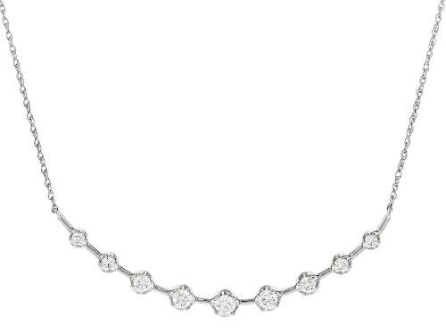 Prazana® Lab-Grown Diamonds 1.00ctw White Diamond Rhodium Over Silver Necklace, H SI - Size 18