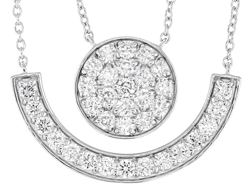 Prazana® Lab-Grown Diamonds 1.50ctw Diamond Rhodium Over Sterling Silver Layered Necklace, G-H VVS - Size 18