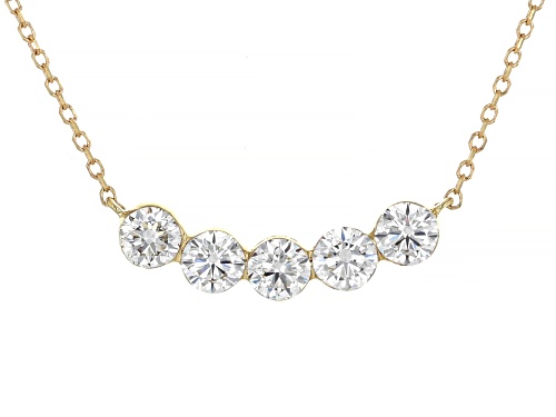 Luminescence by Prazana® Lab-Grown Diamonds 1.00ctw Floating Diamond 10K Yellow Gold Necklace, G VS2 - Size 18