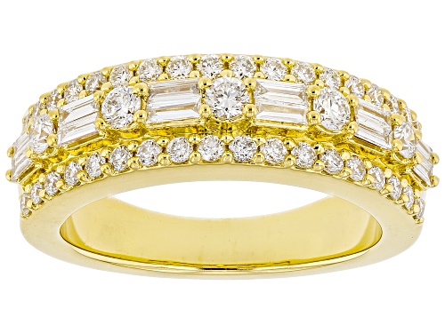 Prazana® Lab-Grown Diamonds 1.00ctw White Diamond 14K Yellow Gold Over Sterling Silver Ring, F-G SI - Size 7