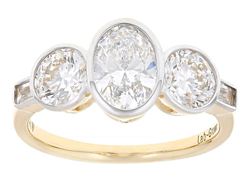 Prazana® Lab-Grown Diamonds 2.50ctw Mixed Shape White Diamond 14k Yellow Gold Ring, H SI1 - Size 10