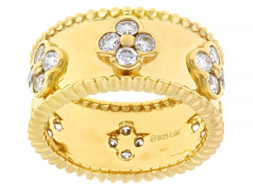 Prazana® Lab-Grown Diamonds 1.55ctw White Diamond 18K Yellow Gold Over Sterling Silver Ring, G-H VS - Size 6