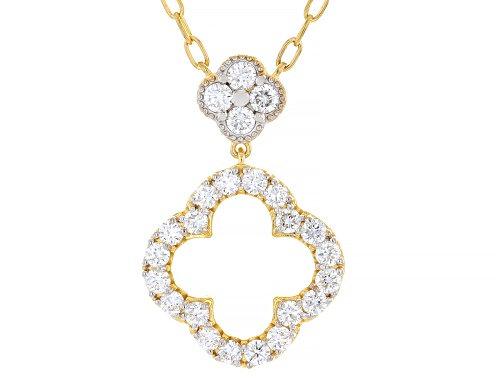 Prazana® Lab-Grown Diamonds 1.33ctw White Diamond 18K Yellow Gold Over Silver Necklace, G-H VS - Size 18