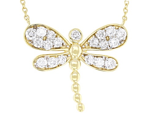 Prazana® Lab-Grown Diamonds 0.75ctw White Diamond 18K Yellow Gold Over Silver Necklace, G-H VS - Size 18