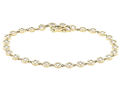 Prazana® Lab-Grown Diamonds 1.50ctw White Diamond 10K Yellow Gold Station Bracelet, G-H SI1 - Size 7