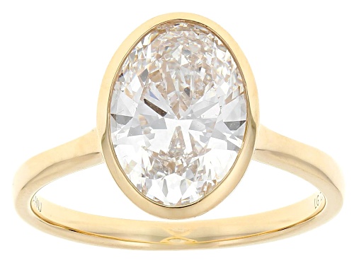 Prazana® Lab-Grown Diamonds 3.00ct Oval Diamond 14K Yellow Gold Solitaire Ring, F VS2 - Size 7