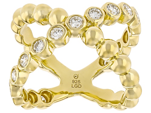 Prazana® Lab-Grown Diamonds 1.00ctw White Diamond 18K Yellow Gold Over Sterling Silver Ring, G-H VS - Size 8