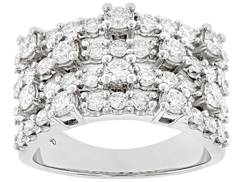 Prazana® Lab-Grown Diamonds 1.75ctw White Diamond Rhodium Over Sterling Silver Ring, G-H VS - Size 7