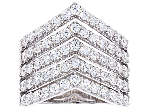 Prazana® Lab-Grown Diamonds 2.00ctw Round Diamond Rhodium Over Sterling Silver Ring, G-H VS - Size 7