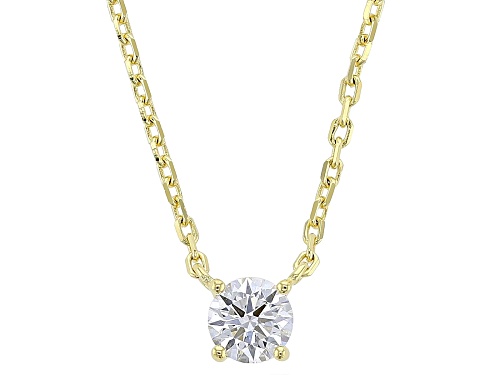 Prazana® Lab-Grown Diamonds 0.25ct Round Diamond 18K Yellow Gold Over Silver Necklace G-H SI - Size 18