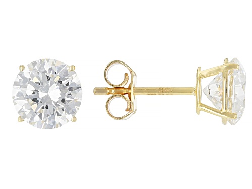 Prazana® Lab-Grown Diamonds 3.00ctw Round Diamond 10K Yellow Gold Solitaire Stud Earrings, G VS