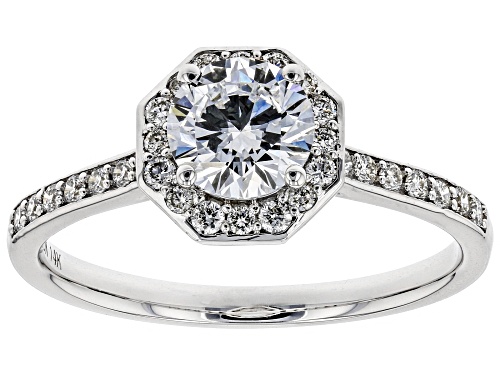 1.04ctw Round White Lab-Grown Diamond 14K White Gold Engagement Ring - Size 6