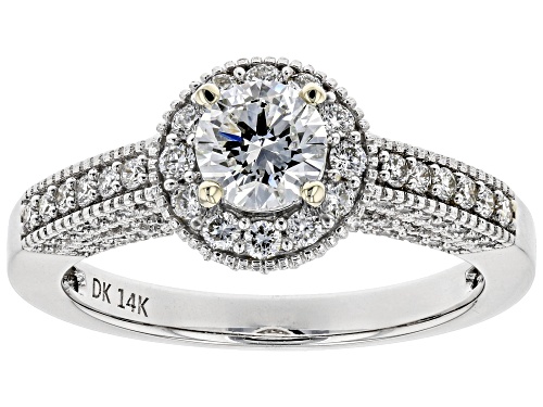 Photo of 1.22ctw Round White Lab-Grown Diamond 14K White Gold Engagement Ring - Size 7