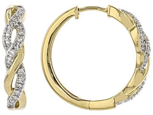 Prazana® Lab-Grown Diamonds 0.25ctw Lab-Grown Diamond 14k Yellow Gold Over Sterling Silver Earrings