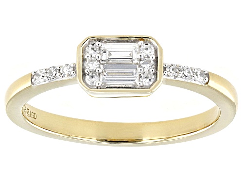 Prazana® Lab-Grown Diamonds 0.15ctw White Diamond 14K Yellow Gold Over Sterling Silver Ring - Size 9