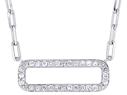 Prazana® Lab Grown Diamonds 0.25ctw White Lab-Grown Diamond Rhodium Over Sterling Silver Necklace - Size 18