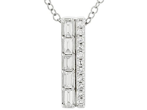 Prazana® Lab-Grown Diamonds 0.25ctw White Lab-Grown Diamond Rhodium Over Sterling Silver Pendant