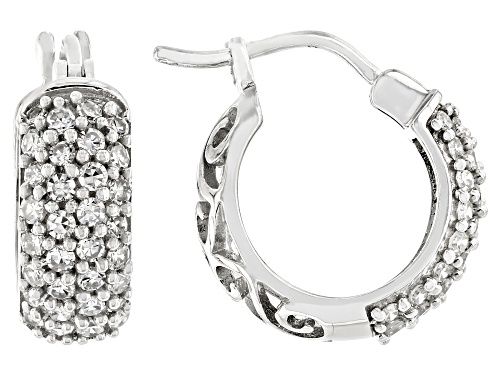 Prazana® Lab-Grown Diamonds 0.80ctw Lab-Grown Diamond Rhodium Over Sterling Silver Earrings, H SI