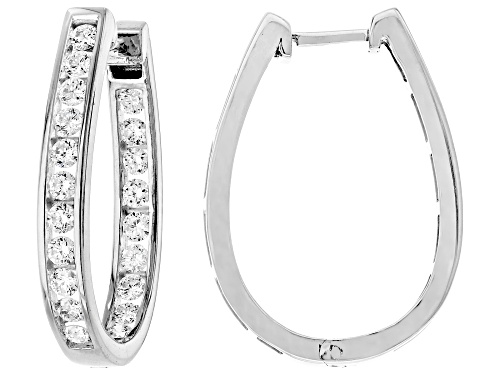 Prazana® Lab-Grown Diamonds 2.00ctw Lab-Grown Diamond Rhodium Over Sterling Silver Earrings, G SI