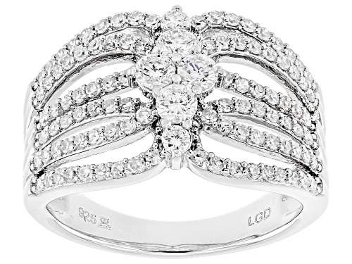 Prazana® Lab-Grown Diamonds 1.00ctw White Lab-Grown Diamond Rhodium Over Sterling Silver Ring, H SI - Size 7