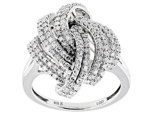 Prazana® Lab-Grown Diamonds 1.00ctw White Lab-Grown Diamond Rhodium Over Sterling Silver Ring, H SI - Size 6